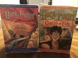 Harry Potter Chamber Of Secrets & the Goblet of Fire by J. K. Rowling Cassettes - Picture 1 of 7
