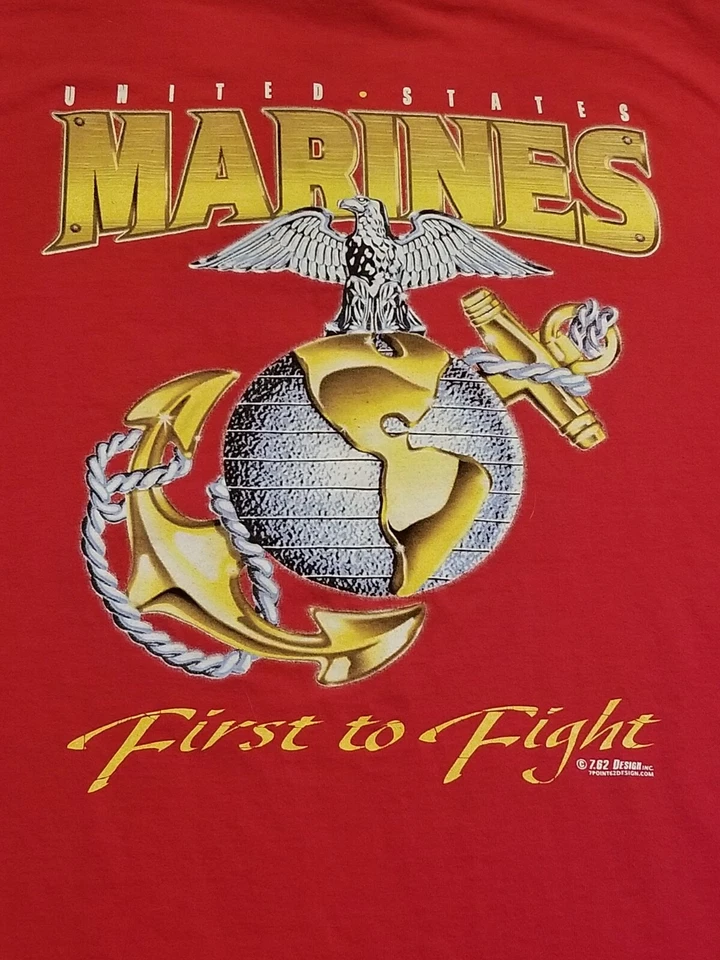 Camiseta XL para hombre US Marines First To Fight USMC 7.62 Designs. ¡HECHO EN ESTADOS UNIDOS! Foto 1 de 4