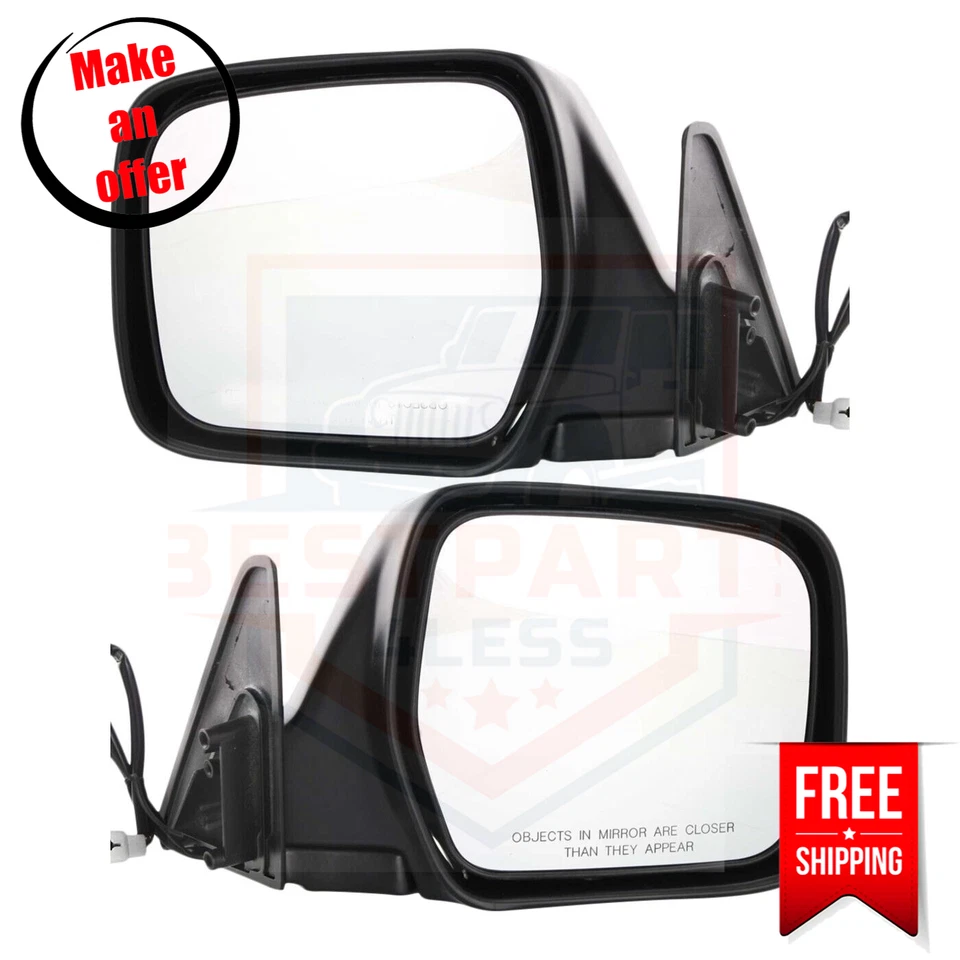 Juego de 2 espejos retrovisores Kool Vue TO1320146 TO1321146 para Toyota Land Cruiser Base 91-97 Foto 1 de 4