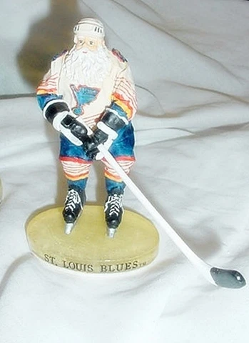 NHL ST LOUIS BLUES HOCKEY SANTA CHRISTMAS FIGURE FLAMBRO IMPORTS NEW RARE Cover