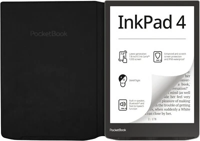 PocketBook E-Reader Cover for InkPad 4 InkPad Color 2 Flip Cover Black - image 1 of 4