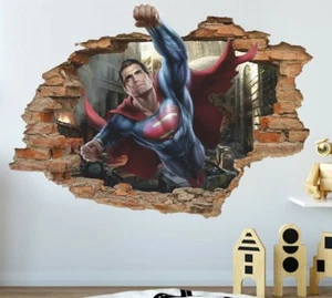 Supehero 3D Wall Decal, Superheroes Wall Sticker, Removable Vinyl Sticker - Picture 1 of 5
