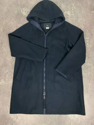 Abrigo con capucha unisex Lacoste mezcla de lana brezo Foto 1 de 4