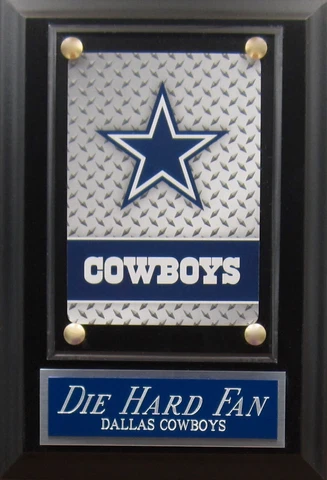 DIE HARD FAN DALLAS COWBOYS LOGO CARD PLAQUE WITH EASEL FOR YOUR MAN CAVE WALL Cover