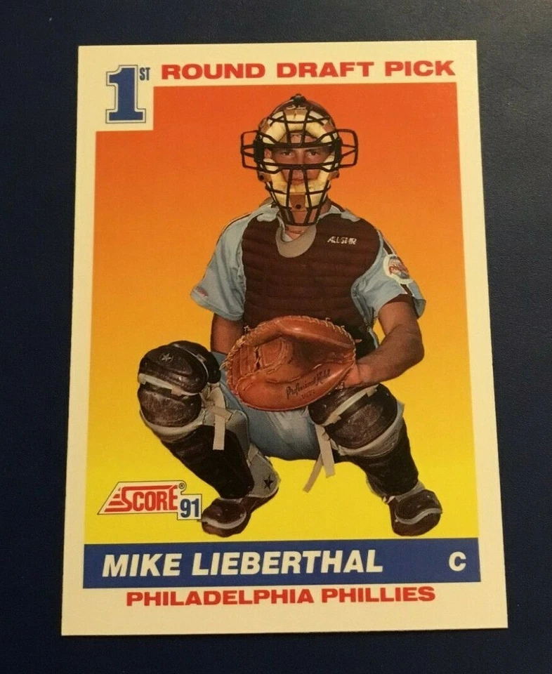 1991 Score # 683 MIKE LIEBERTHAL ROOKIE RC Philadelphia Phillies $$ - Image 1 of 1