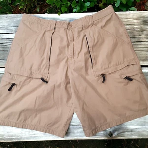 Pantalones Cortos Carga Caqui Beige Para Hombre Talla 40 Algodón 4 Bolsillos Cremallera Seguro Gorpcore - Imagen 1 de 12
