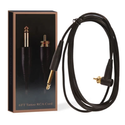 Cable RCA de fuente de alimentación de tatuaje de silicona suave para máquina de tatuaje de 1,8 m de largo Foto 1 de 4
