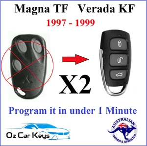 2 x KEY LESS REMOTES FOR MITSUBISHI MAGNA VERADA TF KF 1997 1998 1999 - Picture 1 of 11