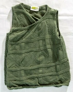 Crazy 8 Girls Sz XS 4 Sweater Vest Cross Front Olive Green - Picture 1 of 3