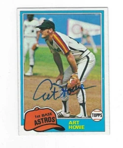Autographed Signed ART HOWE Houston Astros 1981 Topps Card #129 w/COA - Picture 1 of 1