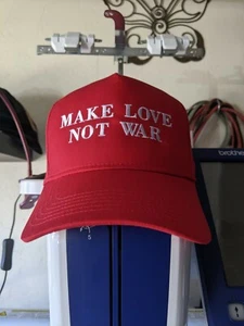 Make Love Not War Trump MAGA Make America Great Again Embroidered Hat - Picture 1 of 4
