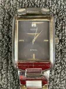 Guess Steel G95309G Analog Quartz Silver Tone Dress Wristwatch - Picture 1 of 6