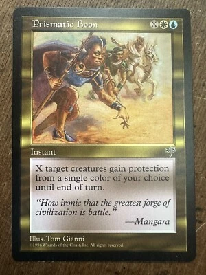 MTG Magic The Gathering Card Prismatic Boon Instant White Blue Mirage 1996 - Image 1 of 2