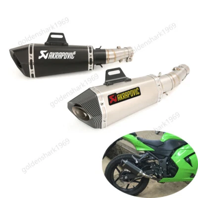 Silenciadores silenciadores de tubo de escape medio 51 mm para Kawasaki Z300 Ninja 300 2013-2018 Foto 1 de 4