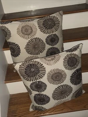 Pier One Imports Juego de 2 Almohadas de Lanzamiento Molinete Neutrales 20 X 20 Usado 💗#3 Foto 1 de 4