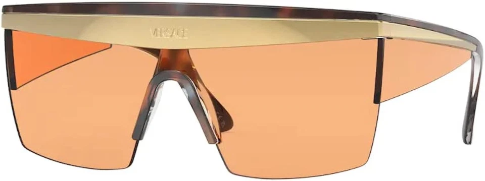 Новый с Ярлыками Versace унисекс солнцезащитные очки VE2254 100274 Гавана с темно-оранжевый 44 мм новый в коробке - Изображение 1 из 1