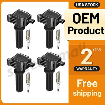 Paquete de 4 bobinas de encendido UF670 y bujías para Lincoln MKT 2013-2016 2,0 L L L4 Foto 1 de 4