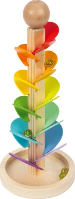 Klang-Murmelbahn Regenbogen, Kugelbahn, Kaskadenbahn, Holz - Bild 1 von 4