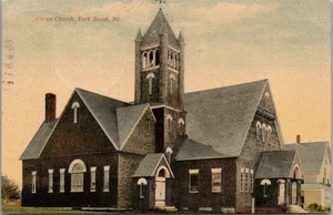 YORK BEACH, Maine Postal UNION CHURCH Edificio / Street View - 1909 Cancelar - Imagen 1 de 2