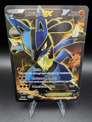 Lucario EX Full Art 107/111 Pokemon XY Furious Fists Ultra Rare Holo 2014 - Image 1 of 4