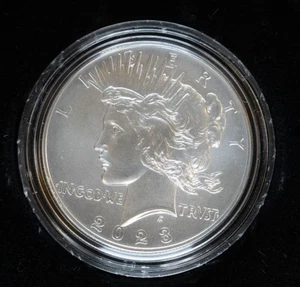 2023 Peace Silver Dollar in Original Box with COA! - Picture 1 of 4
