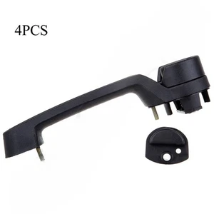 4x Outside Door Handles Black Textured Exterior For Jeep Wrangler 2007-2017 A - Picture 1 of 6