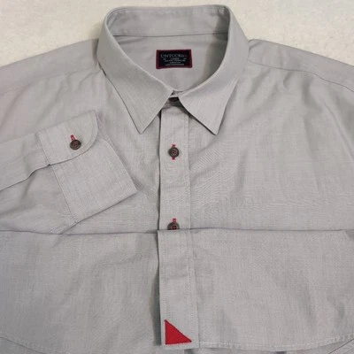 NEW Untuckit Button Up Rubicon WF Shirt Men’s Large Tall Slim Blue Gray Cotton - Image 1 of 4