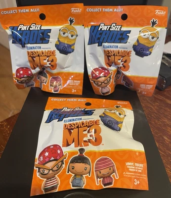 FUNKO Despicable Me3 Pint Size Heroes - 3 packs vinyl figures NEW & SEALED - Image 1 of 2