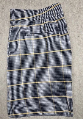 Ann Taylor Factory Crop Pants Plaid Black White Yellow Size 16 - Image 1 of 4