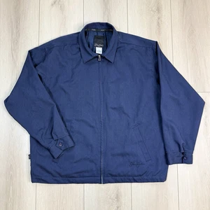 Sean John XXL blau Wollmischung Harrington Jacke Reißverschluss vorne lässig gefüttert Streetwea - Bild 1 von 12