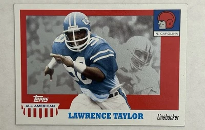 2005 Topps All American Lawrence Taylor #17 Tar Heels & New York Giants HOF C11 - Image 1 of 2