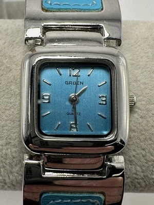Reloj Gruen GR9913L Batería Nueva Damas 24MM 7.25" Esfera Azul N35 Foto 1 de 4