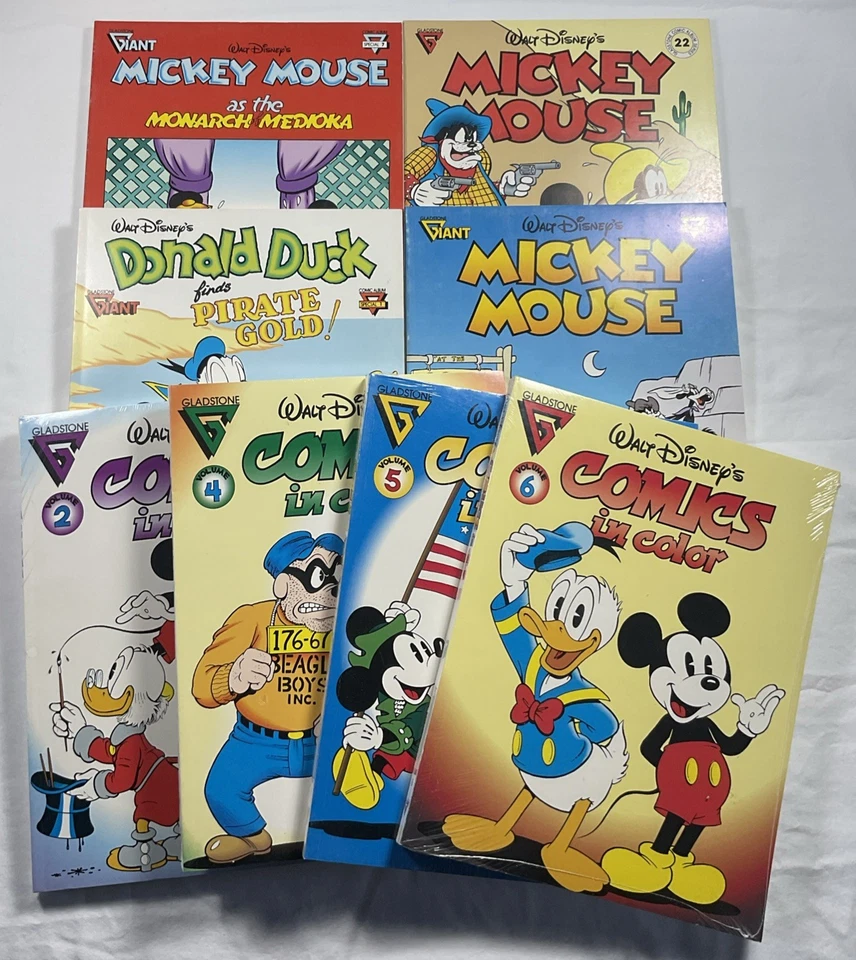 Álbum de cómics Gladstone Mickey Mouse Pato Donald años 90 color lote sellado Foto 1 de 4