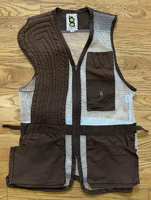 Vintage Bob Allen White Mesh Brown Shooting Sport Hunting Vest Medium USA - Image 1 of 4