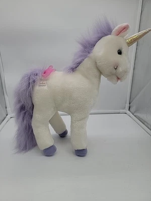 VTG Rare Hallmark Unicorn Horse Plush Stuffed Animal White Purple Iridescent 14" - Image 1 of 4