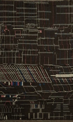 Alfombra grande marroquí diseño rejilla 12x19 hecha a mano lana sofisticada alfombra marrón Foto 1 de 4