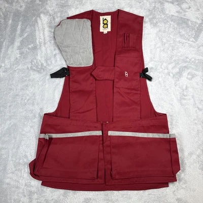 Vintage 70's Bob Allen USA Red Shooting Vest Suede Rifle Pad Gun Men's M/L - Image 1 of 4