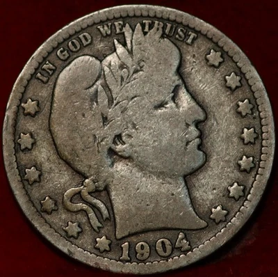 1904-O New Orleans Mint Silver Barber Quarter - Image 1 of 2