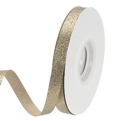 Rollo de cinta brillante metálico caqui, cinta brillante de 3/8 pulgadas x 25 yardas Foto 1 de 4