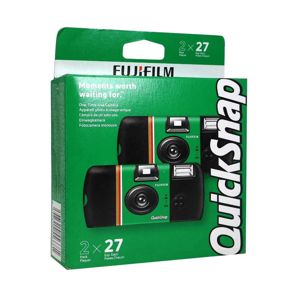 Paquete de 2 flash FUJIFILM QuickSnap 400 cámara desechable de un solo uso 27 exposiciones Foto 1 de 1