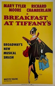 BREAKFAST AT TIFFANY'S ORIGINAL 1966 BROADWAY POSTER 22" X 14" MARY TYLER MOORE - Picture 1 of 1