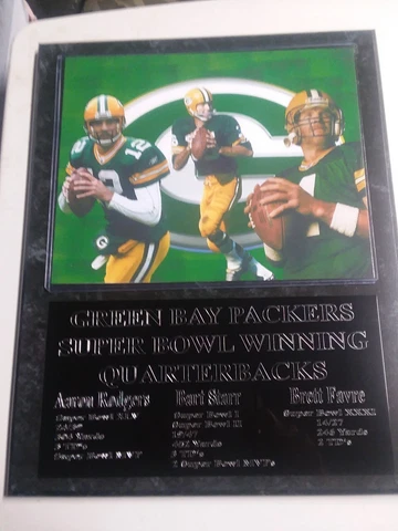 Green Bay Packers Super Bowl Winning QBs plaque - New Lower Pricing!! Cover