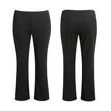 2 PACK GIRLS PULL UP SCHOOL TROUSER FINELY RIBBED ELASTICATED WAIST STRETCH PANT