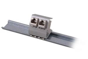 Hutschienenmodulhalter für 2 x Keystonemodule / Edelstahl /   ET-25184.1V2 - Bild 1 von 8