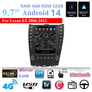 9.7'' Vertical Android 4+32G Stereo Radio Navi GPS For Lexus ES240 ~ ES350 06-12 - Picture 1 of 23