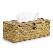 Rectangular Woven Tissue Box Holder, Decorative Napkin Holder Pumping Yellow