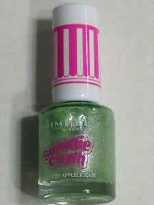 NEW RIMMEL SWEETIE CRUSH IN FIZZY APPLICIOUS GREEN SHIMMER TEXTURE NAIL POLISH - Picture 1 of 1