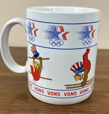 1984 Los Angeles Olympic Gymnastics Sam The Eagle Vons Papel Cup Coffee Mug - Image 1 of 4