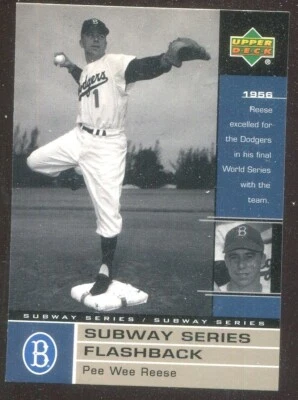 Lot of 2 Topps Pee Wee Reese 1952 #333 Reprint and 2000 Upper Deck Subway Serie - Image 1 of 4