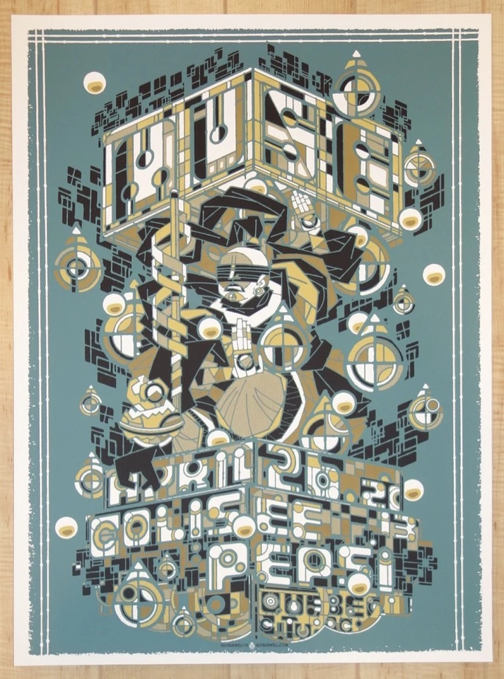 2013 Muse - Montreal III Silkscreen Concert Poster by Guy Burwell - Image 1 of 1